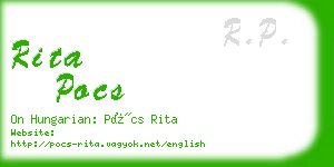 rita pocs business card